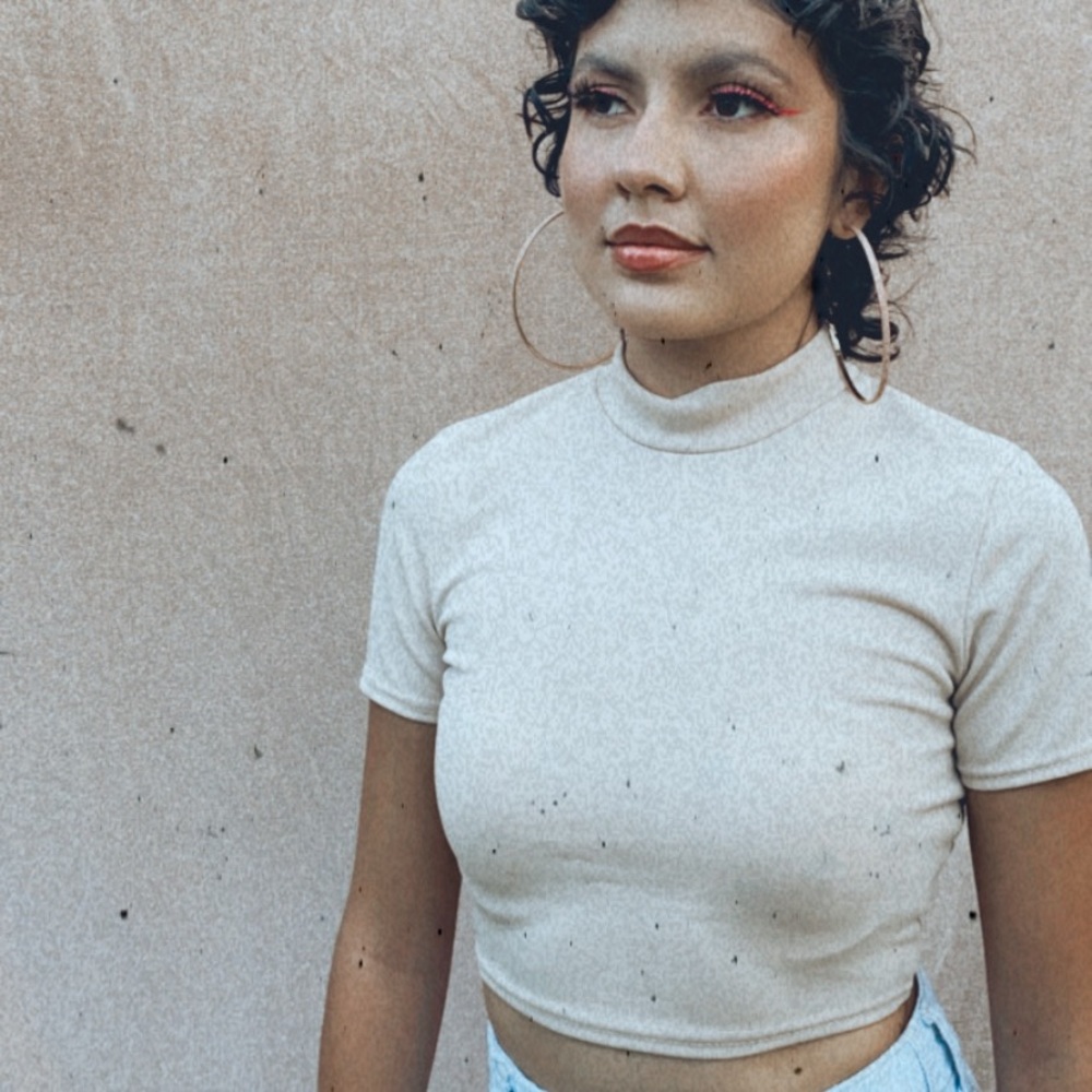 Nude crop top